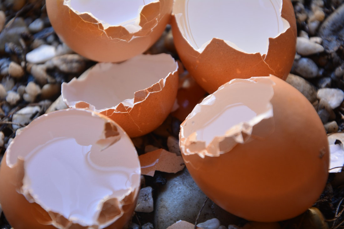 5 Ways to Reclaim Authentic Self; crush+sweep away eggshells
